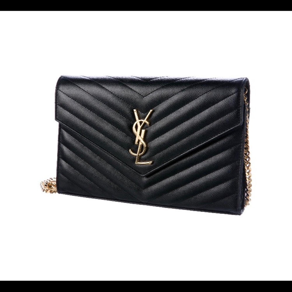 Large monogram wallet on chain - Picture 3 of 5